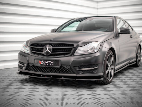 Pol po front splitter v 2 mercedes benz c coupe sedan estate amg line c204 w204 facelift s204 facelift 17435 7