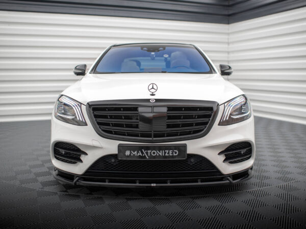 Alternative view of Maxton Design Gloss Black Front Splitter V.2 For Mercedes-Benz AMG W222 LCI