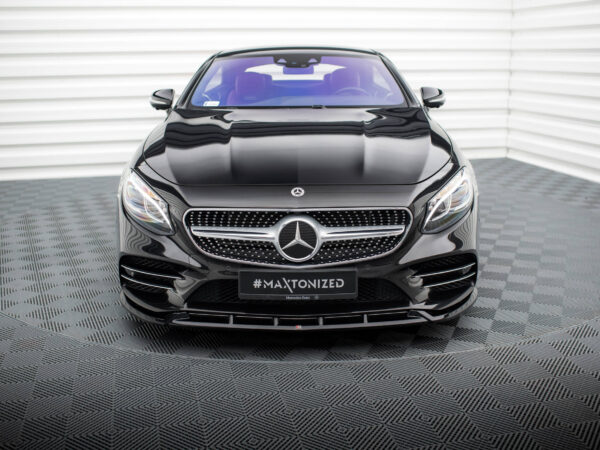 Alternative view of Maxton Design Gloss Black Front Splitter V.2 For Mercedes-Benz AMG C217