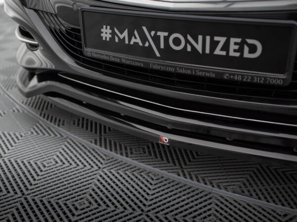 Alternative view of Maxton Design Gloss Black Front Splitter V.2 For Mercedes-Benz W222
