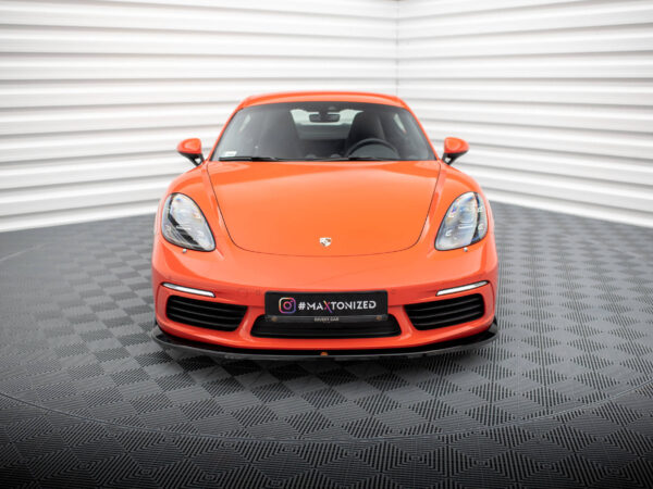 Alternative view of Maxton Design Gloss Black Front Splitter V.2 For Porsche 718 Cayman 982c