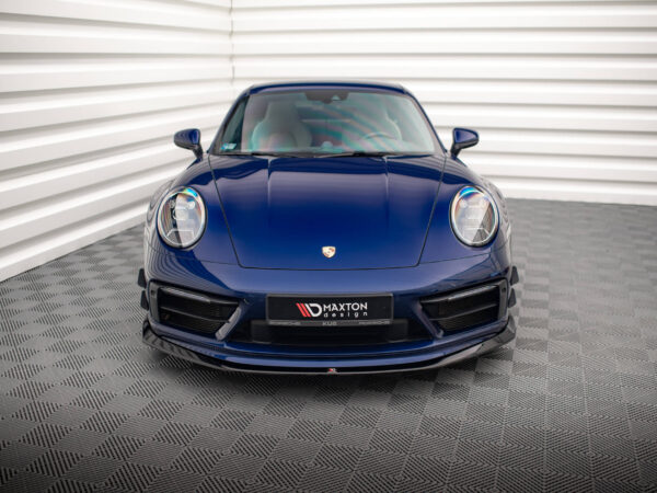 Alternative view of Maxton Design Gloss Black Front Splitter V.2 For Porsche 911 Carrera Aero 992 GTS
