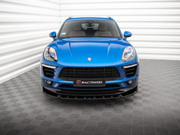 Alternative view of Maxton Design Gloss Black Front Splitter V.2 For Porsche Macan 95B MK1