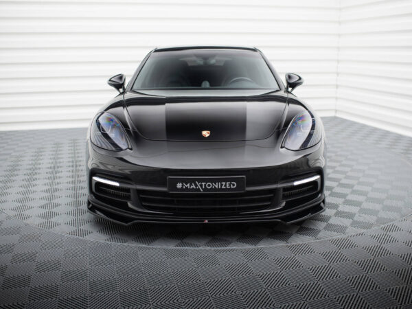 Alternative view of Maxton Design Gloss Black Front Splitter V.2 For Porsche Panamera 971 E-Hybrid 4S