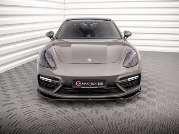 Alternative view of Maxton Design Gloss Black Front Splitter V.2 For Porsche Panamera 971 Turbo S E-Hybrid