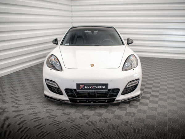 Alternative view of Maxton Design Gloss Black Sport Style Front Splitter V.2 For Porsche Panamera 970 Turbo