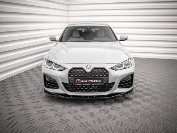 Alternative view of Maxton Design Gloss Black Front Splitter V.3 For BMW 4 Series i4 G26 M440i M Sport