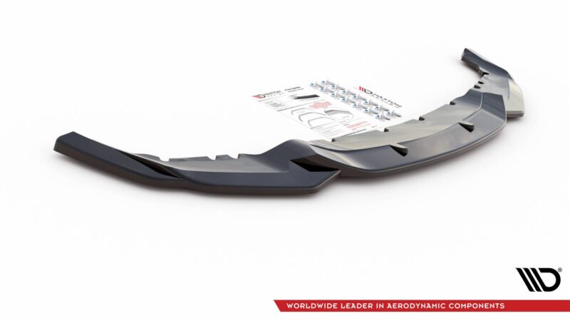 Maxton design gloss black front splitter v. 3 for bmw m2 f87