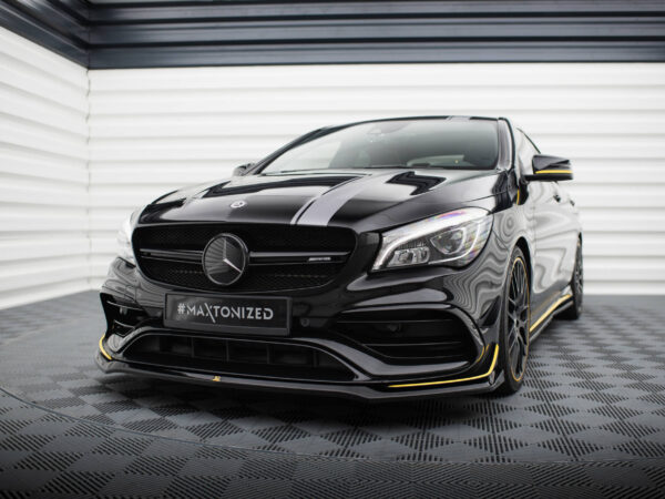 Pol po front splitter v 3 mercedes amg cla 45 aero c117 facelift 19460 3