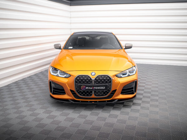 Alternative view of Maxton Design Gloss Black Front Splitter V.4 For BMW 4 Series G22 G23 M440i M Sport LCI