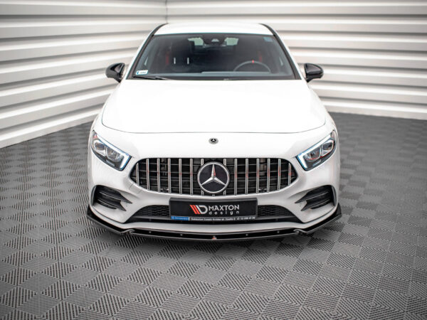 Alternative view of Maxton Design Gloss Black Front Splitter V.4 For Mercedes-Benz AMG A35 W177