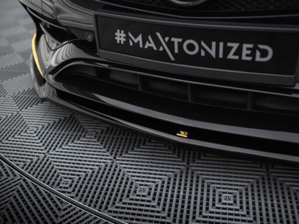 Alternative view of Maxton Design Gloss Black Front Splitter V.4 For Mercedes-Benz AMG Aero CLA45 C117