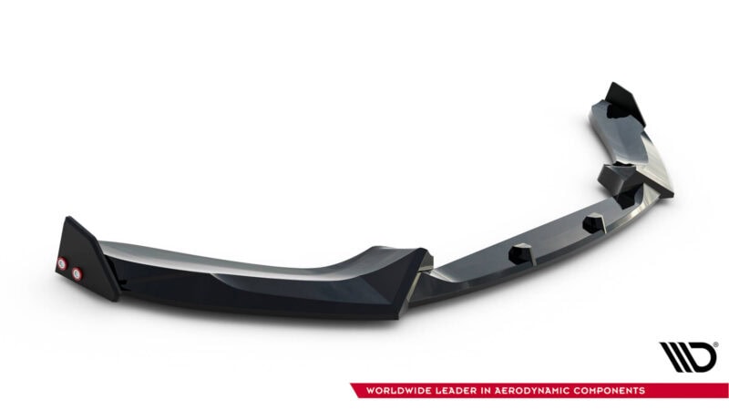 Maxton design gloss black front splitter v. 5 for bmw 1 series f20 m140i m sport lci