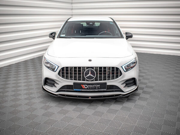 Alternative view of Maxton Design Gloss Black Front Splitter V.5 For Mercedes-Benz A35 AMG W177