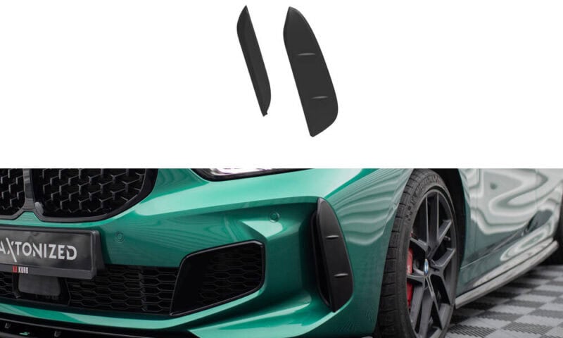 Maxton design black front bumper side trims for bmw f40 m sport m135i - image 5