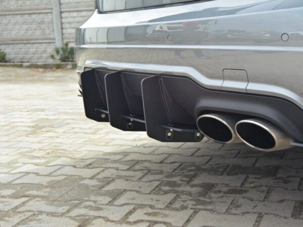Alternative view of Maxton Design Matte Black Rear Diffuser, Rear Corner Splitters For Mercedes-Benz AMG W204 S204