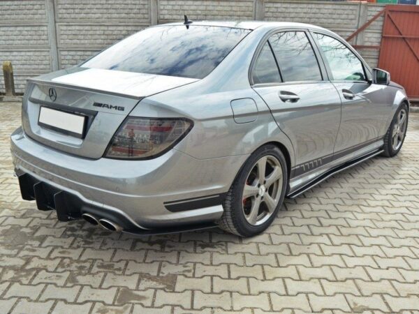Pol po mercedes benz c sedan estate amg line w204 s204 rear diffuser rear side splitters 1788 5