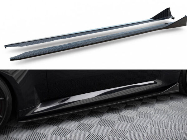 Pol po prepreg carbon fiber side skirts bmw m2 g87 19501 6