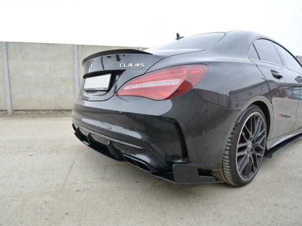 Maxton Design Gloss Black Racing Rear Corner Splitters For Mercedes-Benz AMG A45 C117 LCI