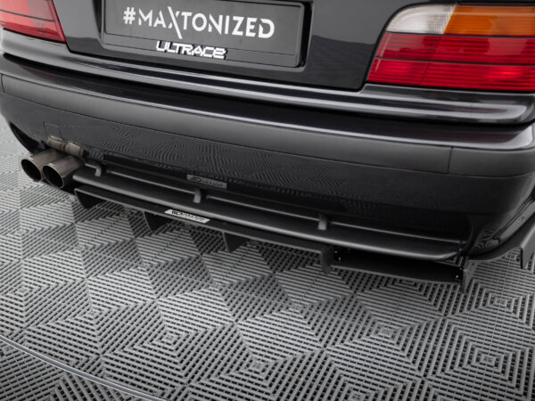 Alternative view of Maxton Design Matte Black Rear Diffuser For BMW M3 E36 M Tech