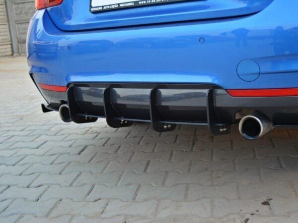 Alternative view of Maxton Design Matte Black Rear Diffuser & Rear Corner Splitters For BMW 4 Series F32 F33 F36 M Sport