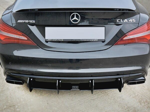 Alternative view of Maxton Design Gloss Black Rear Diffuser V.2 For Mercedes-Benz AMG A45 C117 LCI