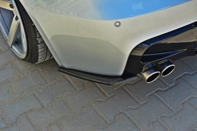 Maxton design gloss black rear corner splitters for bmw 1 series e87 m sport