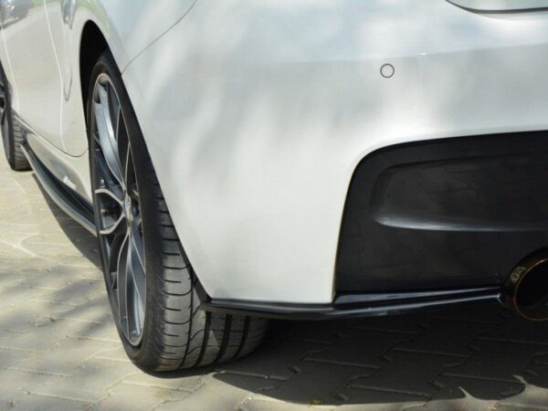 Alternative view of Maxton Design Gloss Black Rear Corner Splitters For BMW 1 Series F20 F21 M Sport Pre LCI