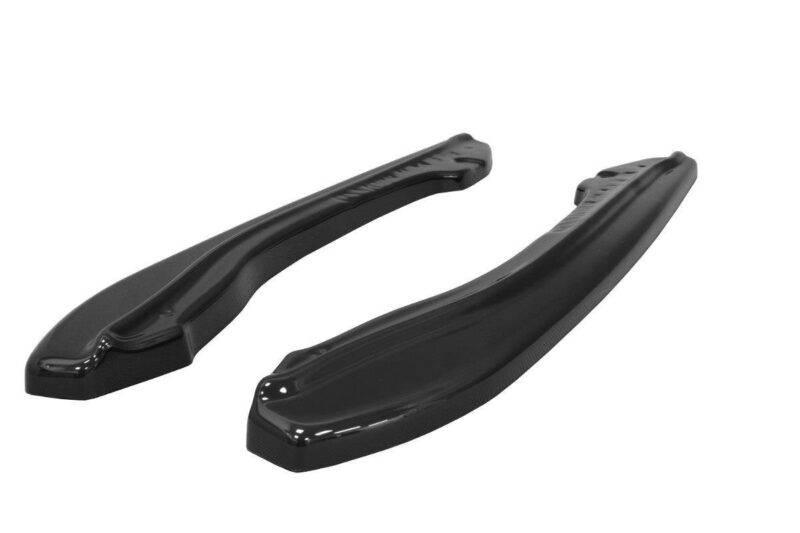 Maxton design gloss black rear corner splitters for bmw m6 series e63