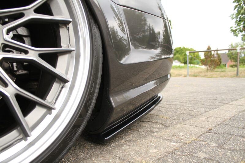 Maxton design gloss black rear corner splitters for mercedes amg cl 500 c216