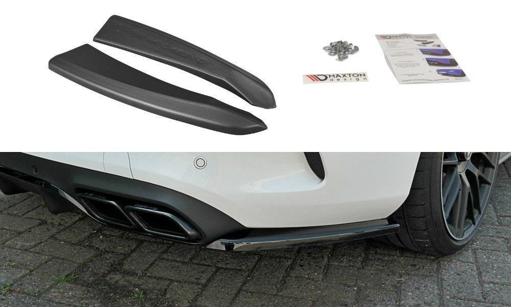 Maxton design gloss black rear corner splitters for mercedes-benz amg c205 c63 - image 2