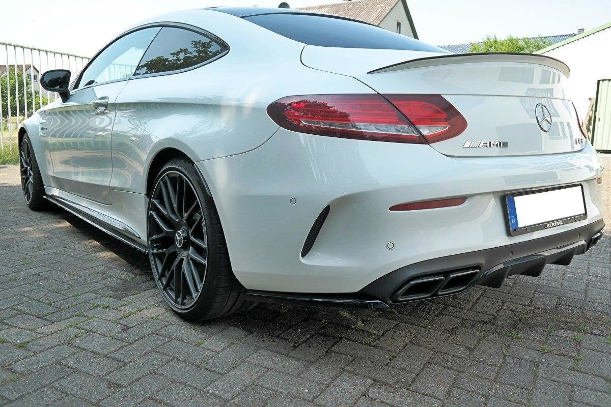 Maxton design gloss black rear corner splitters for mercedes-benz amg c205 c63 - image 4