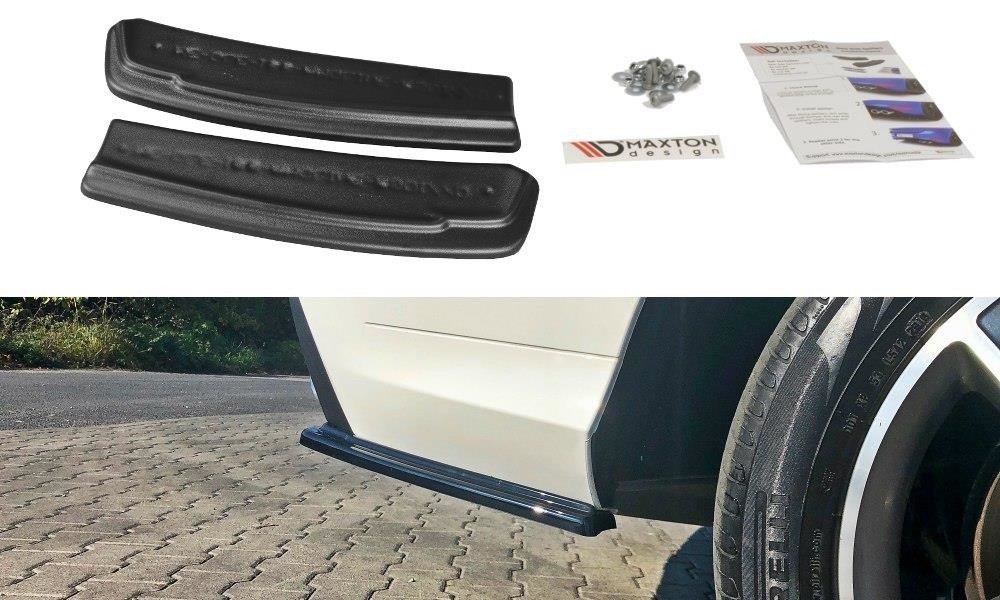 Maxton design gloss black rear corner splitters for mercedes-benz amg w166 - image 4