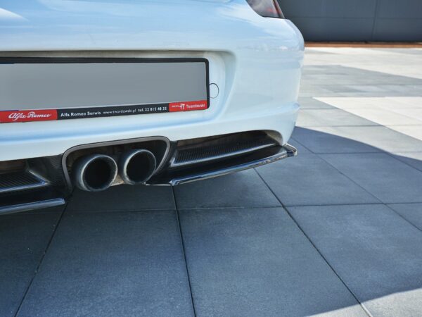 Alternative view of Maxton Design Gloss Black Rear Corner Splitters For Porsche Cayman S 987C