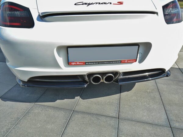 Maxton Design Gloss Black Rear Corner Splitters For Porsche Cayman S 987C