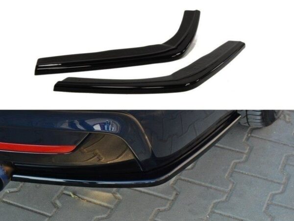 Alternative view of Maxton Design Gloss Black Rear Corner Splitters V.1 For BMW 4 Series F32 M Sport