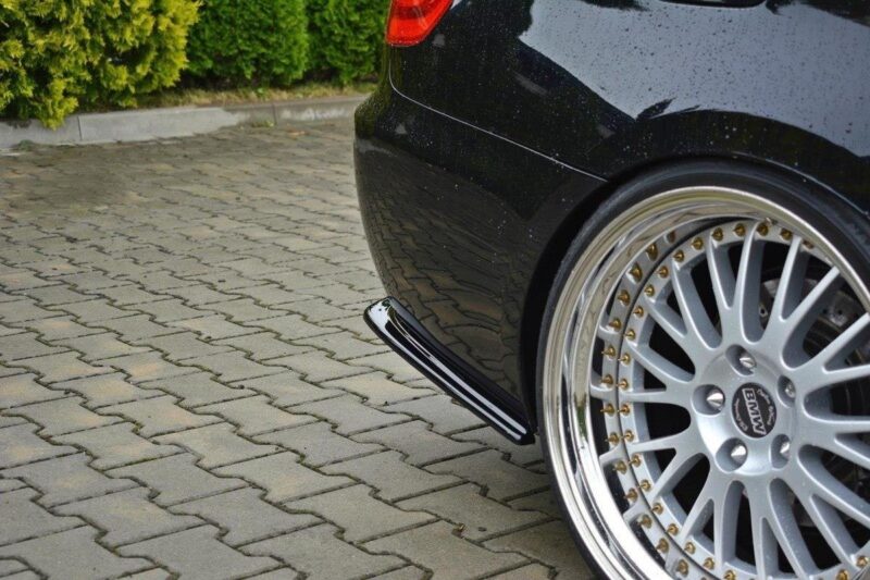 Maxton design gloss black rear corner splitters for bmw 3 series e92 m sport lci