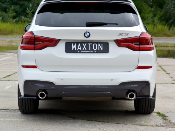 Alternative view of Maxton Design Gloss Black Rear Corner Splitters For BMW X3 G01 M Sport