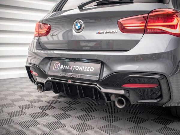 Alternative view of Maxton Design Gloss Black Rear Diffuser For BMW 1 Series F20 F21 M Sport LCI