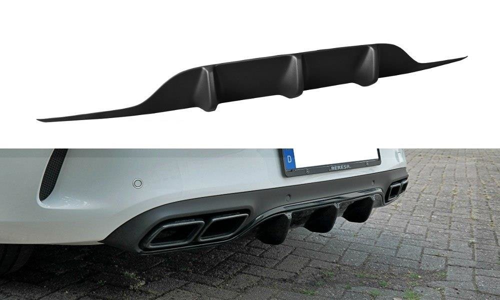 Maxton design gloss black rear diffuser for mercedes-benz amg c63 c205 - image 5