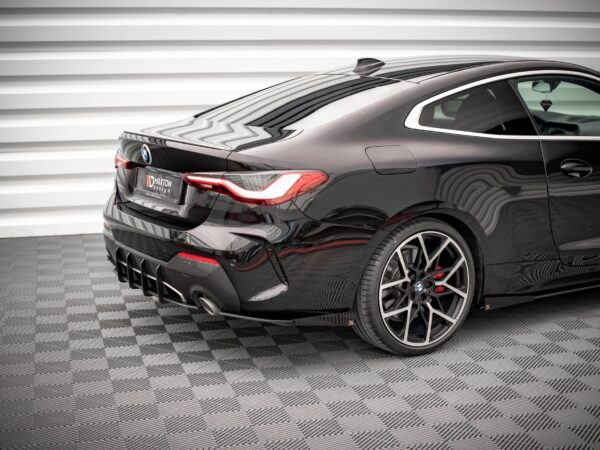 Alternative view of Maxton Design Gloss Black Rear Side Flaps For BMW 4 Series G22 G23 M Sport LCI