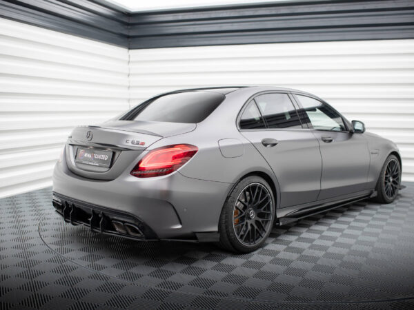 Alternative view of Maxton Design Gloss Black Rear Side Flaps For Mercedes-Benz AMG C63 W205 LCI