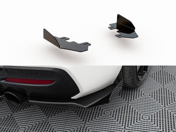 Alternative view of Maxton Design Matte Black Street Pro Rear Side Flaps For BMW 1 Series F20 F21 M Sport LCI