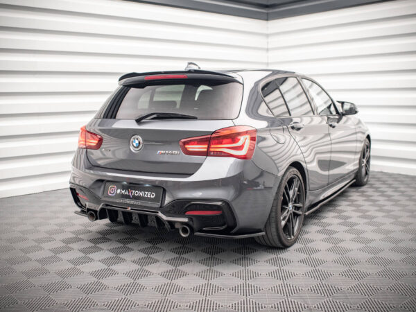 Alternative view of Maxton Design Gloss Black Rear Corner Splitters For BMW 1 Series F20 F21 M Sport LCI