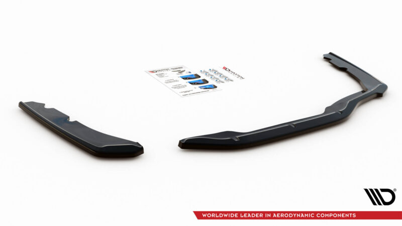 Maxton design gloss black rear corner splitters for bmw 2 series f44 gran coupe m sport