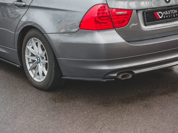 Alternative view of Maxton Design Gloss Black Rear Corner Splitters For BMW 3 Series E91 LCI