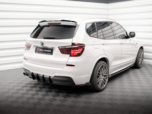 Alternative view of Maxton Design Gloss Black Rear Corner Splitters For BMW X3 F25 M Sport