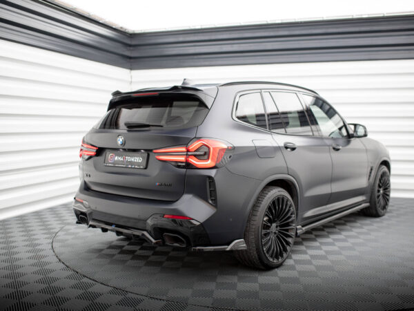 Alternative view of Maxton Design Gloss Black Rear Corner Splitters For BMW X3 G01 M Sport LCI