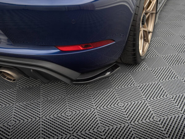 Alternative view of Maxton Design Gloss Black Rear Corner Splitters For Porsche 718 Cayman GT4 RS 982c