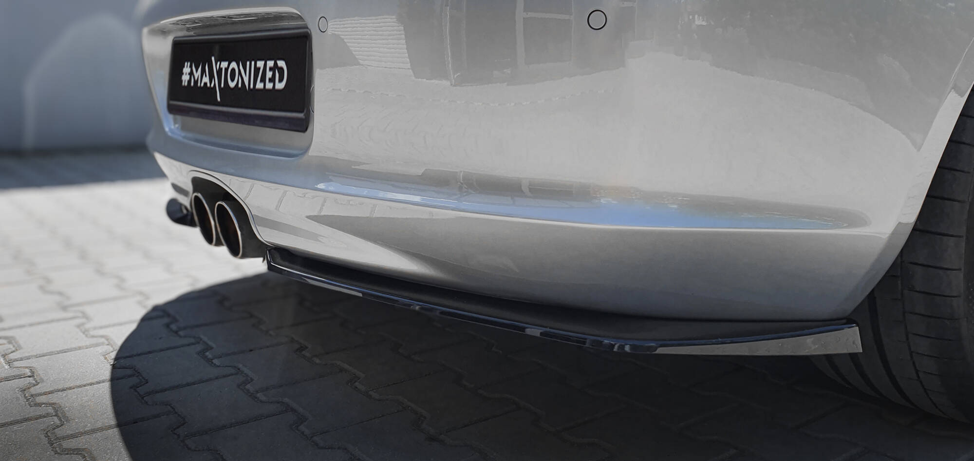 Maxton design gloss black rear corner splitters for porsche boxster 987 - image 4